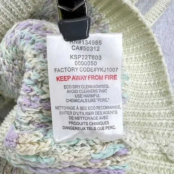 FOR LOVE AND LEMONS Corinna Bralette Womens Small Mint Sweater Knit Crop Chevron - Picture 10 of 16